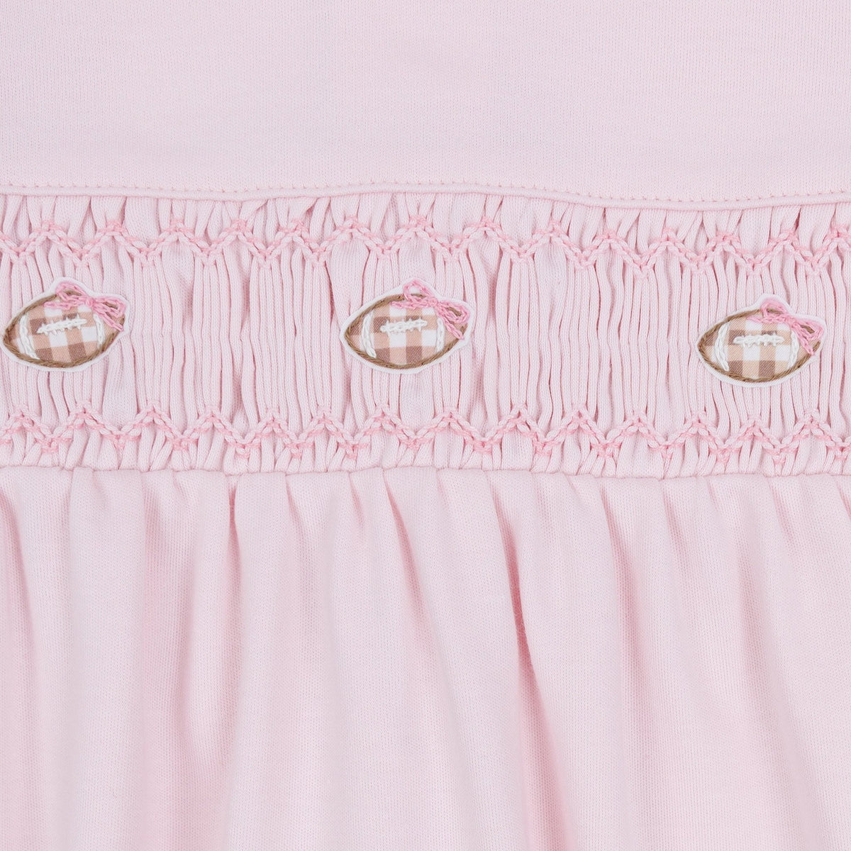 Magnolia Baby_Tiny Tailgater Smocked Ruffle Diaper Cover Set - Pink_2