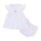 Touchdown Cutie Embroidered Ruffle Diaper Cover Set - Pink - Magnolia BabyDiaper Cover