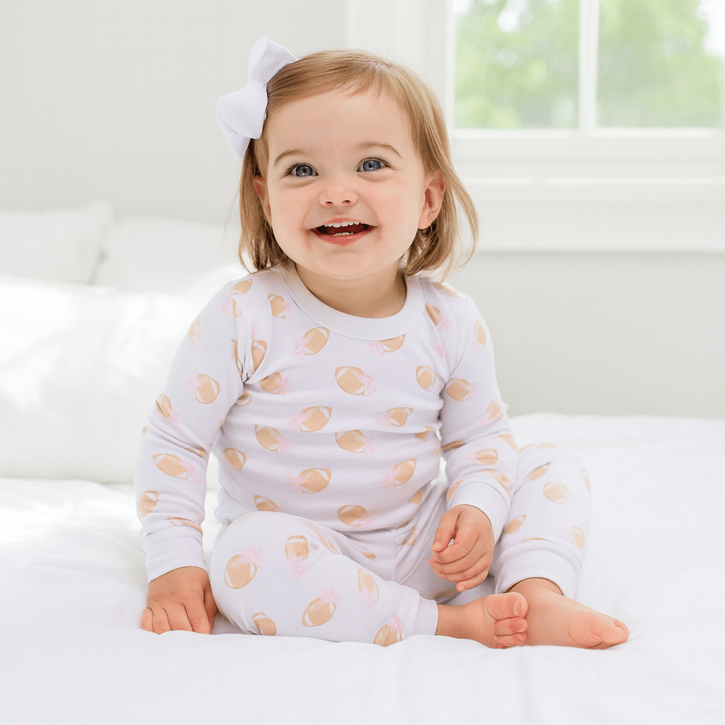 Touchdown Cutie Long Pajamas - Pink - Magnolia BabyLong Pajamas