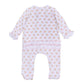 Touchdown Cutie Print Ruffle Zip Footie - Pink - Magnolia BabyFootie