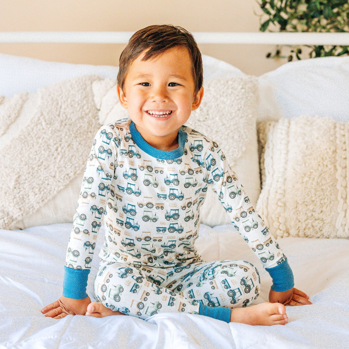 Tractor Tracks Long Pajamas by Luna and Arlo - Luna and ArloLong Pajamas