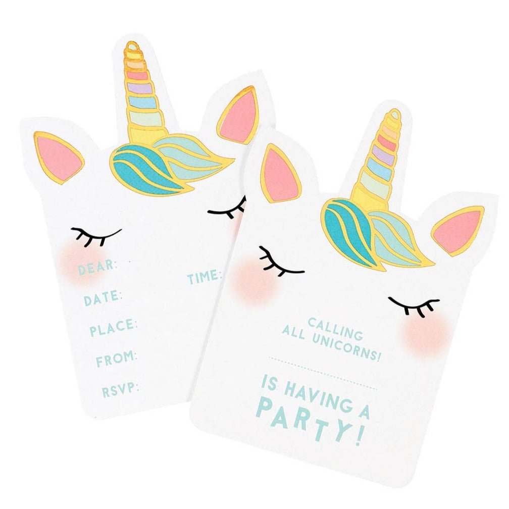 Unicorn Party Invites - 8 Pack - Magnolia BabyParty Supplies