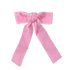 Velvet Long - Tailed Bow Barrette - Pink - Magnolia BabyHair Clip