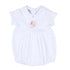 Vintage Turkey Embroidered Collared S/S Bubble - Magnolia BabyBubble