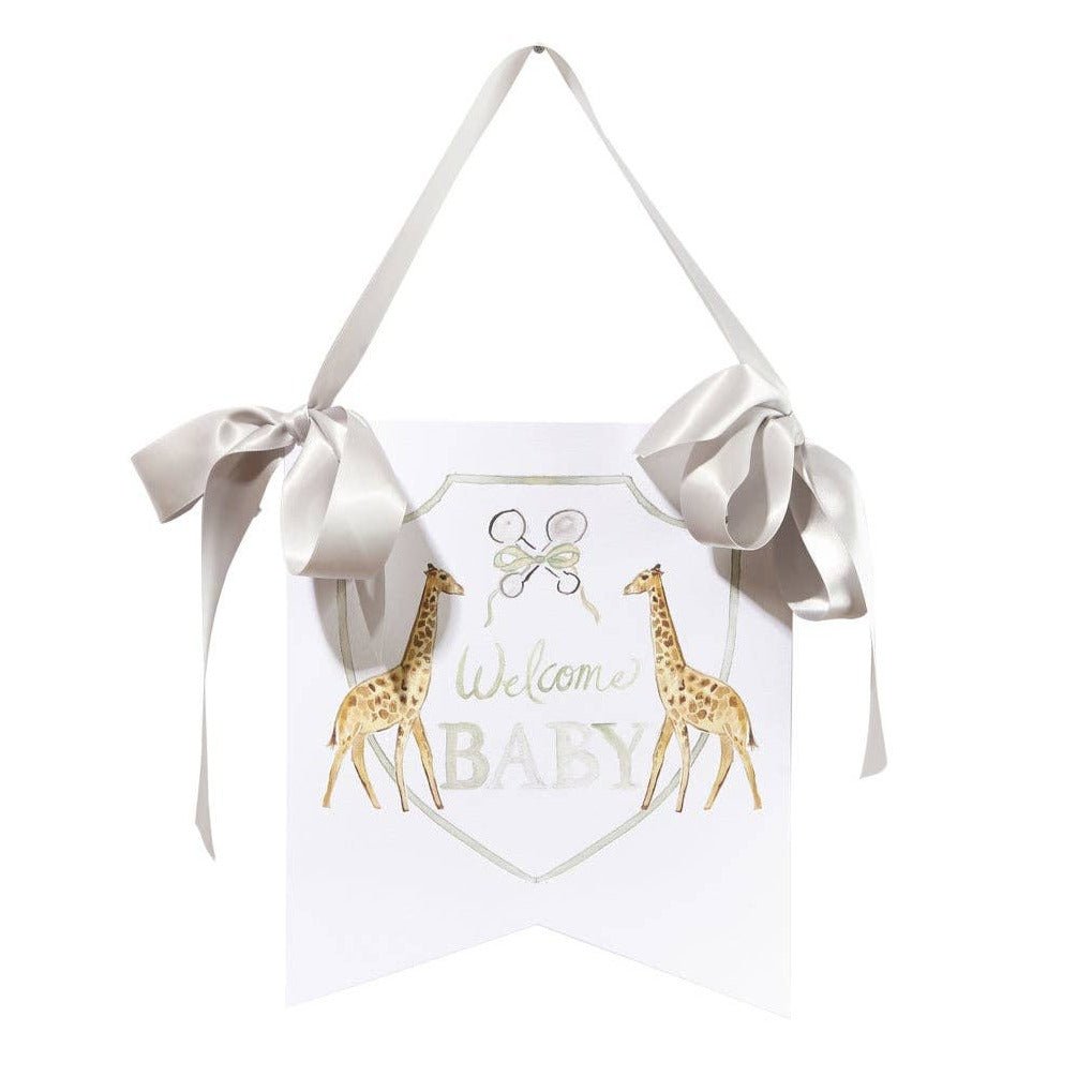 Welcome Baby Giraffe Hanger - Magnolia BabyDecor