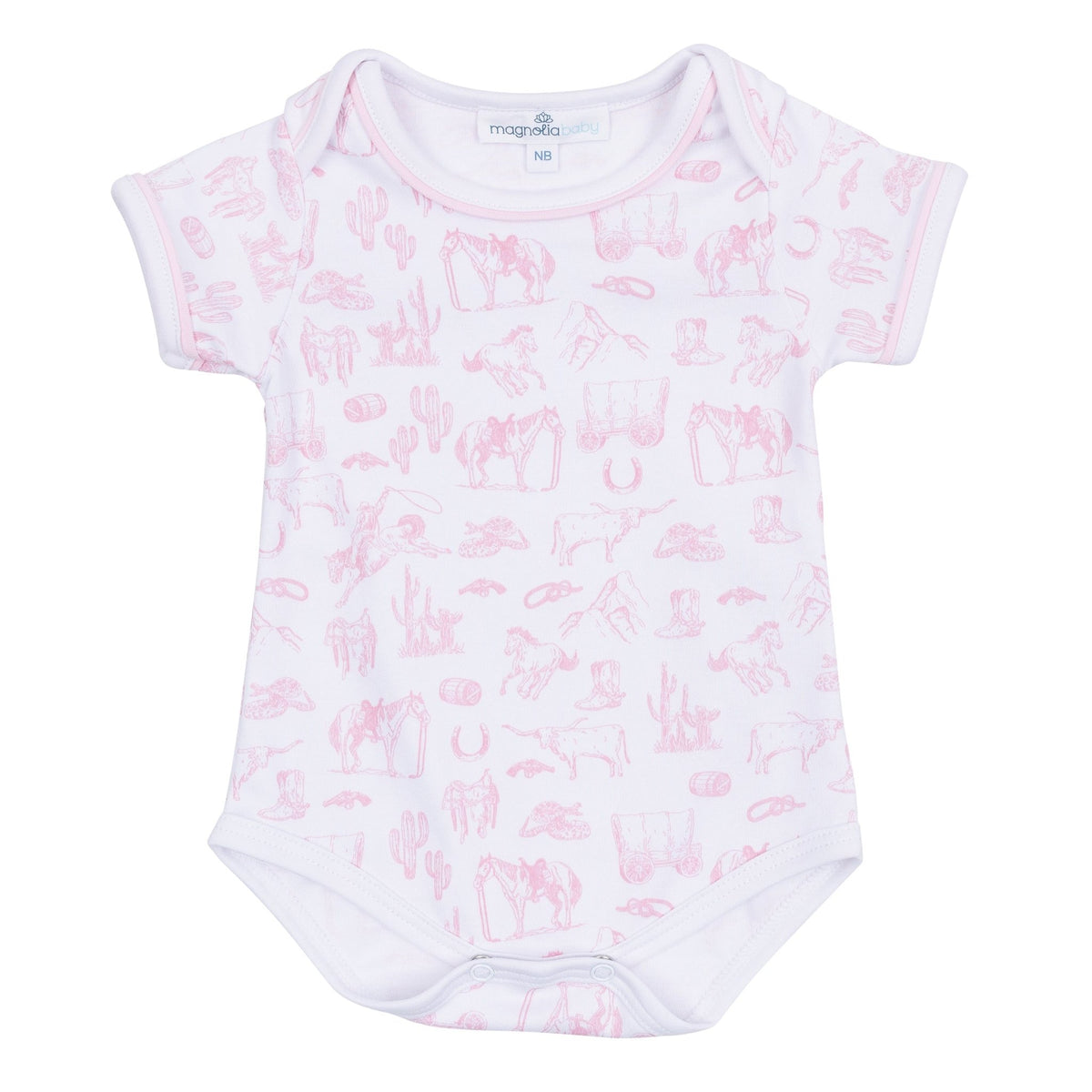 Wild West Toile Bodysuit - Pink - Magnolia BabyBodysuit