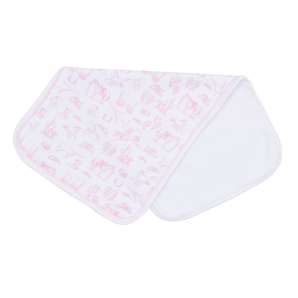 Wild West Toile Burp Cloth - Pink - Magnolia BabyBurp Cloth