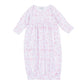 Wild West Toile Gathered Gown - Pink - Magnolia BabyGown