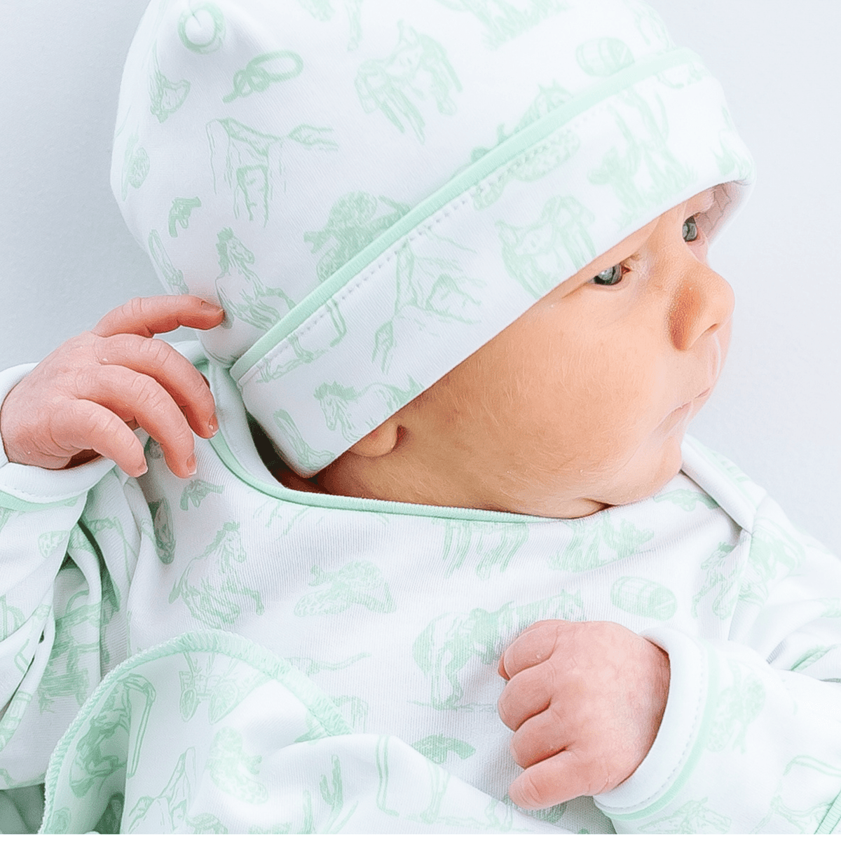 Wild West Toile Hat - Celery - Magnolia BabyHat