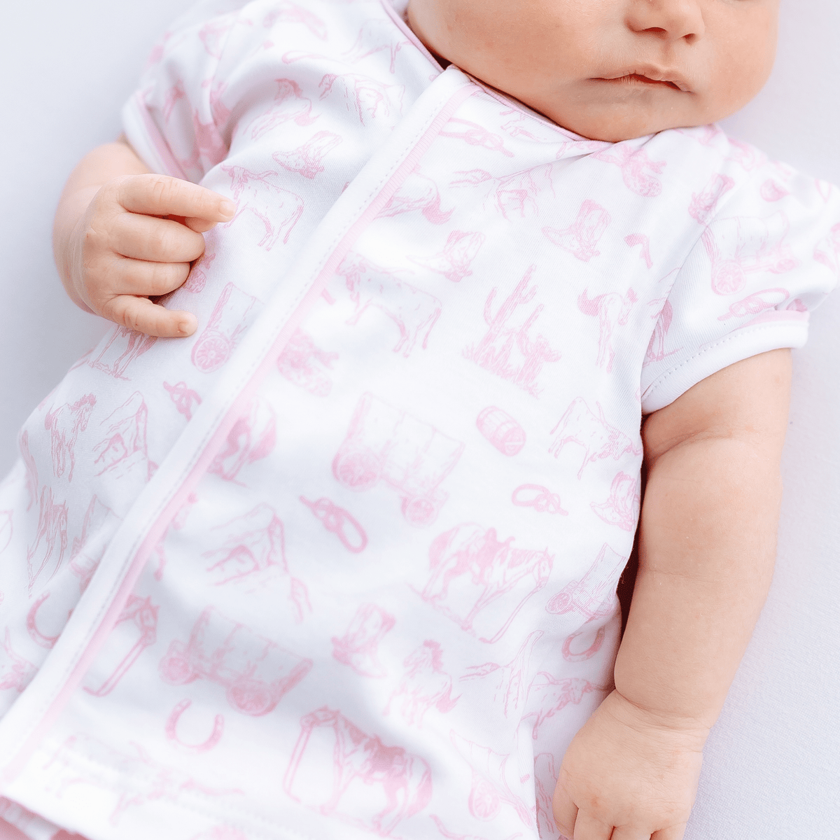 Wild West Toile Ruffle Diaper Cover Set - Pink - Magnolia BabyDiaper Cover