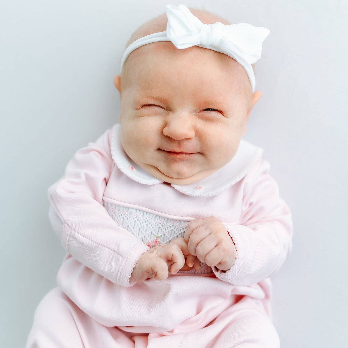 Willow's Classics Smocked Footie - Pink - Magnolia BabyFootie