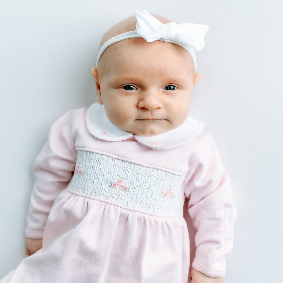 Willow's Classics Smocked Footie - Pink - Magnolia BabyFootie