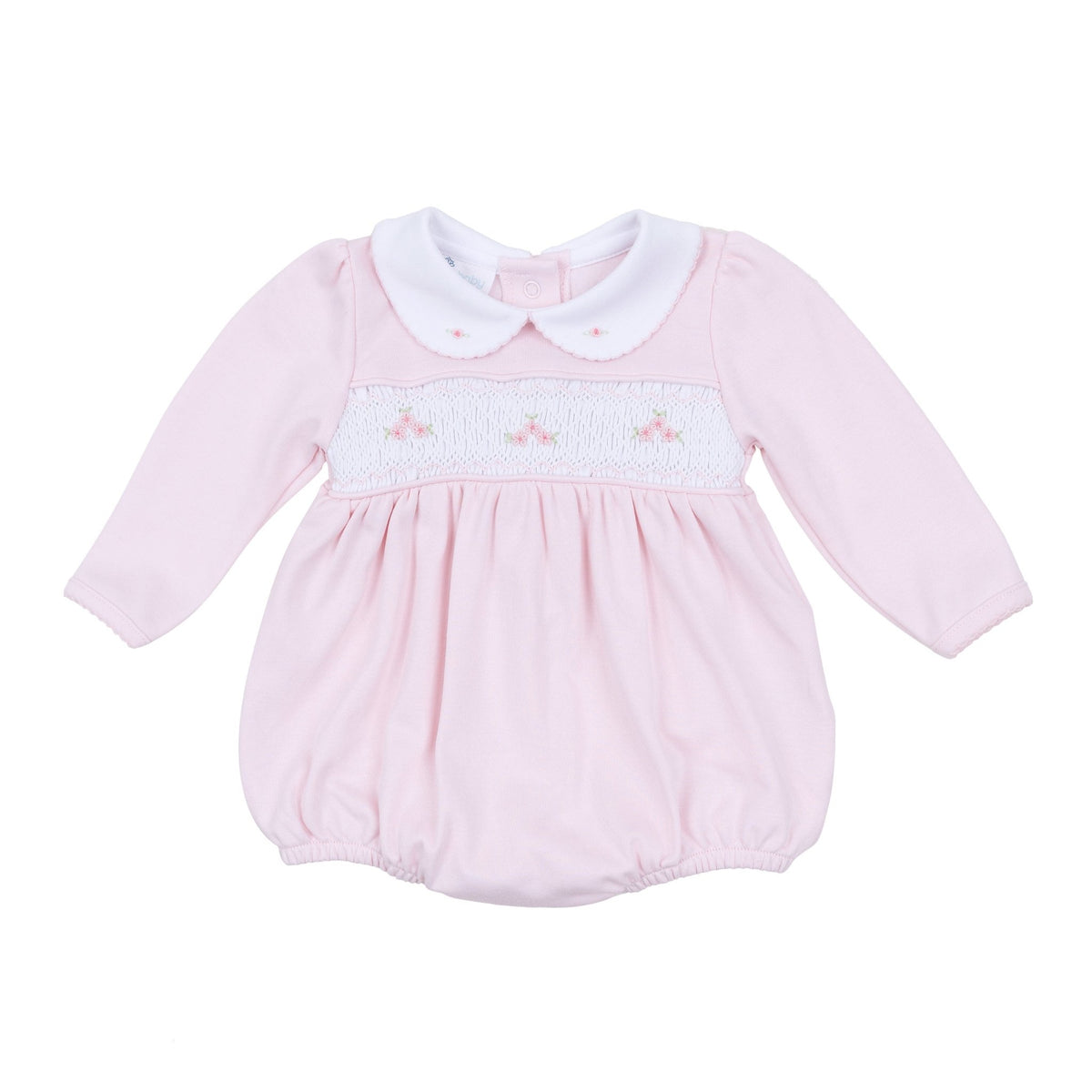 Willow's Classics Smocked Long Sleeve Bubble - Pink - Magnolia BabyBubble