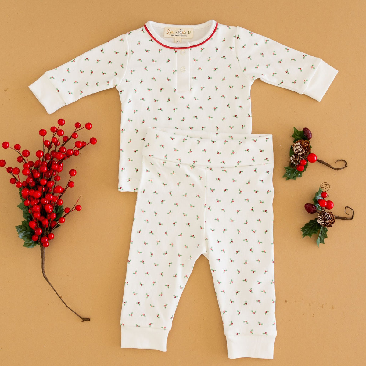 Winter Berries 2pc Pant Set by Luna and Arlo - Magnolia Baby2pc Pant Set