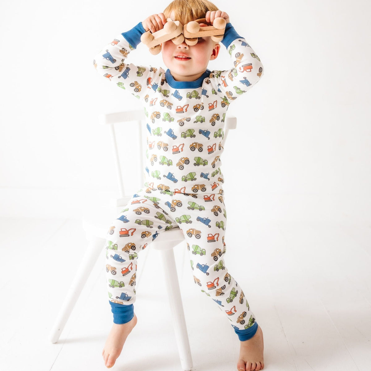 Work Zone Long Pajamas - Magnolia BabyLong Pajamas