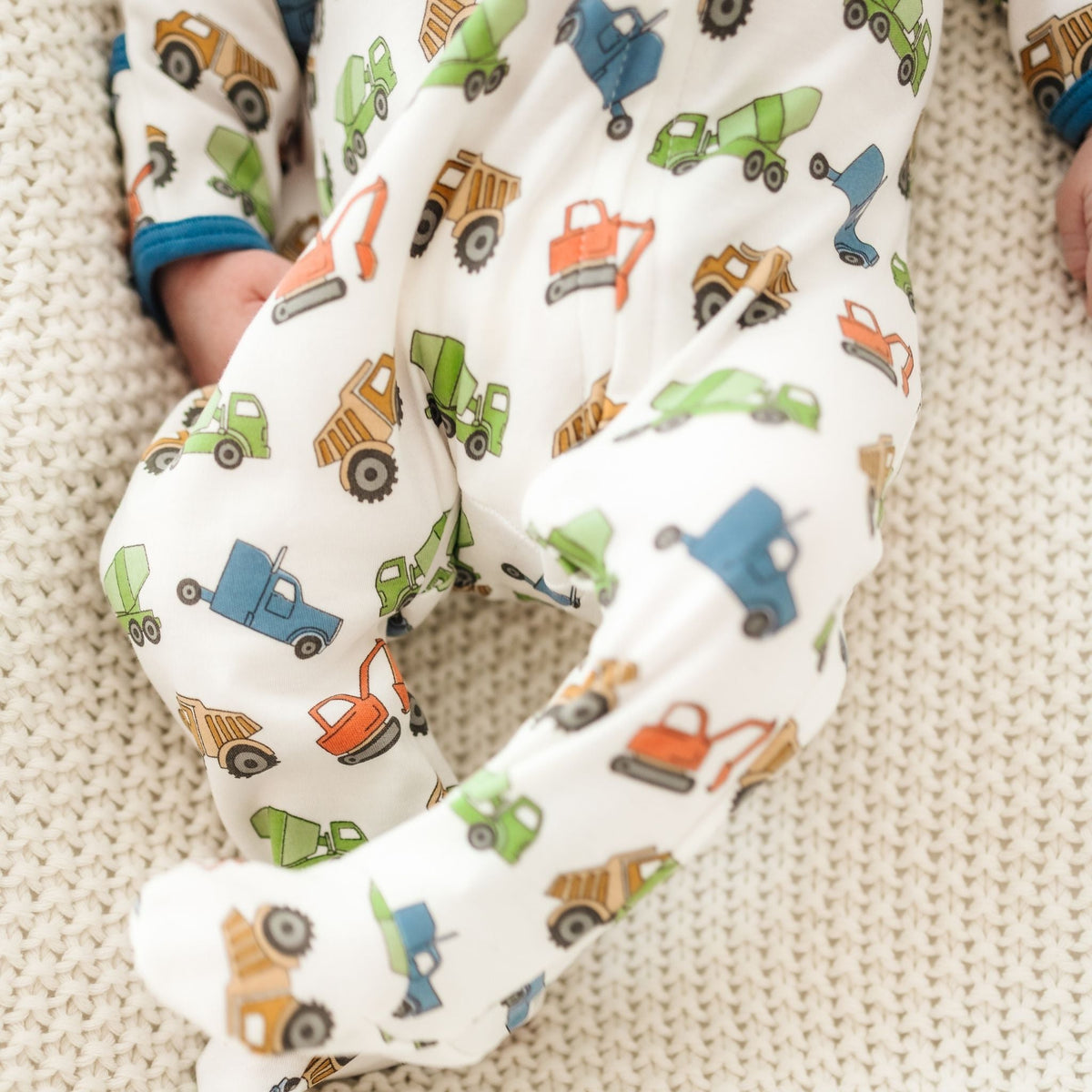 Work Zone Zip Footie - Magnolia BabyFootie