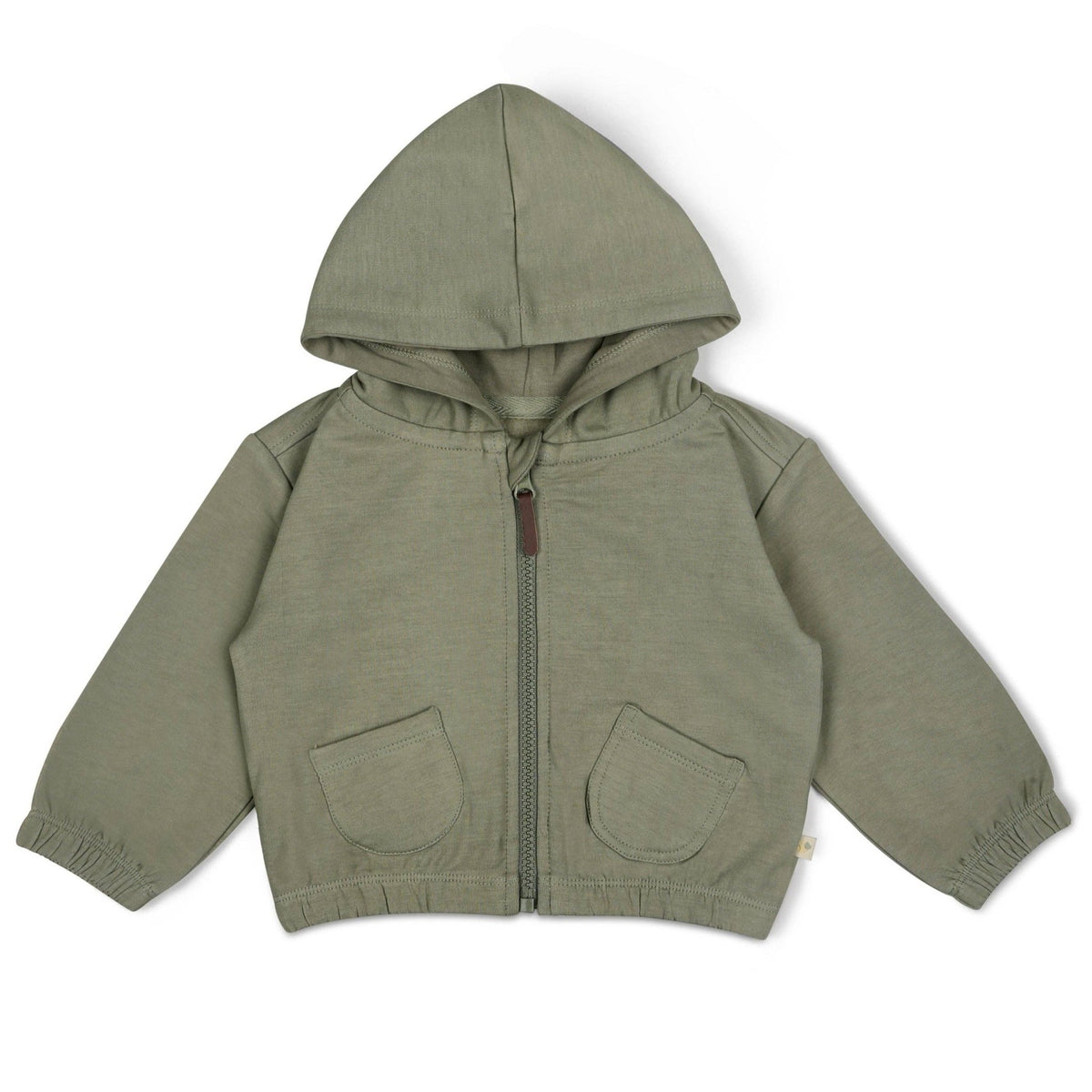 Zip Front Fleece Hooded Jacket - Olive - Magnolia BabyJacket