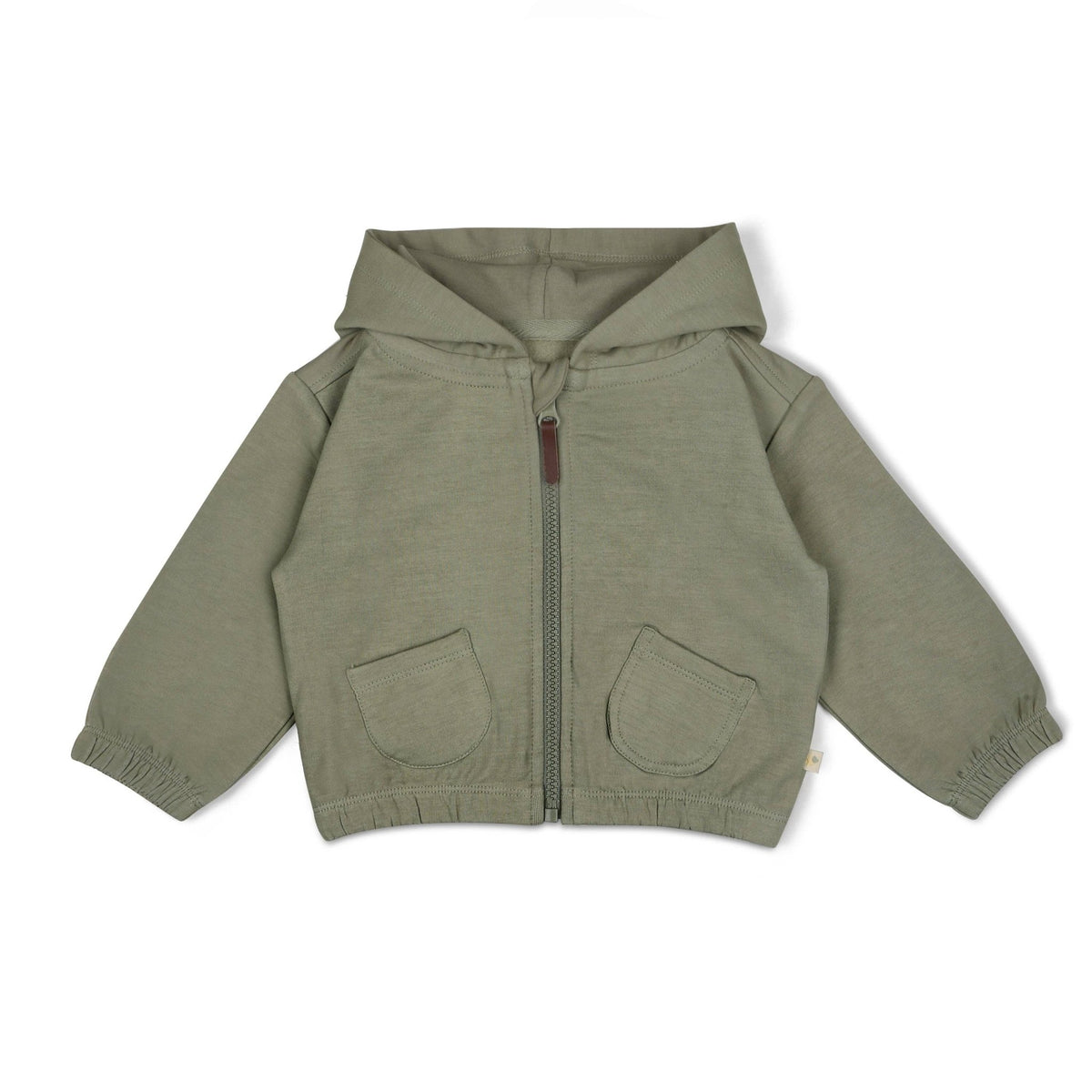 Zip Front Fleece Hooded Jacket - Olive - Magnolia BabyJacket
