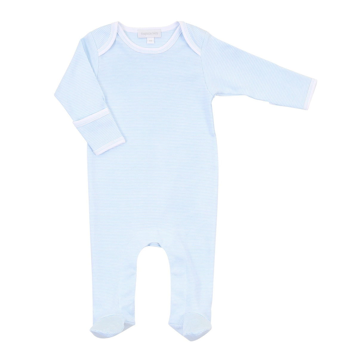 Mini Stripes Lap Footie - Light Blue - Magnolia BabyFootie